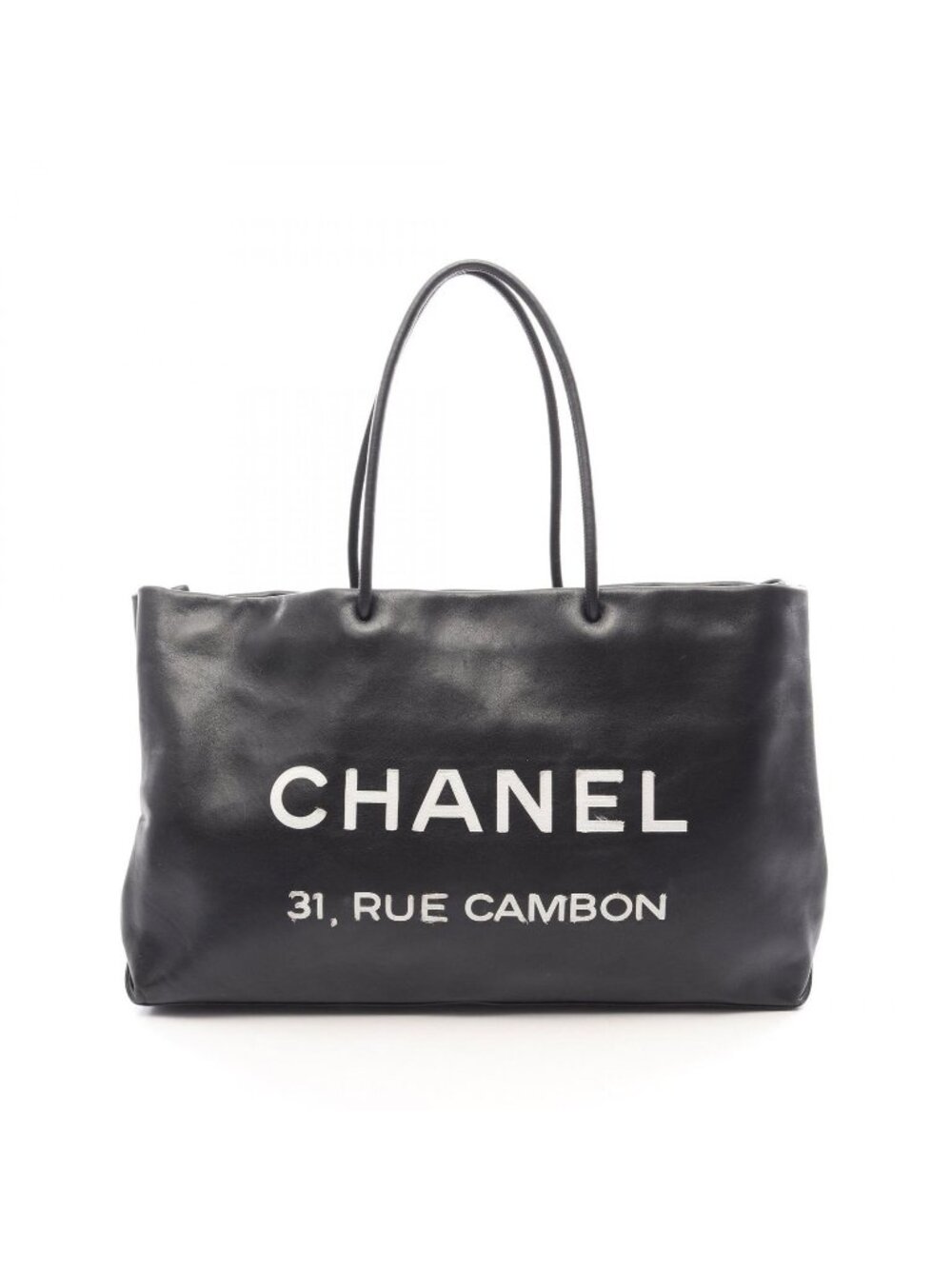 Chanel Tote Bag Essential Large Black White Leather GM
